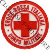 Patch tonda ricamata CRI Corpo Militare